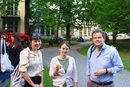 Dana Suffrin, Marina Schütz und Raphael Scholl freuen sich über die gelungene Auftaktveranstaltung