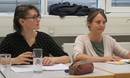 Anna Klassen und Marina Schütz während des Treffens von Forschungsfeld 3